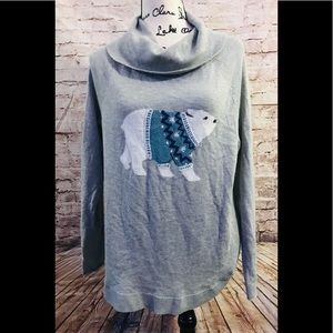 J.Jill polar bear cowl neck